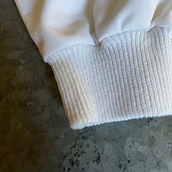 Vintage Fila Made in Italy Pockets Crewneck Sweatshirt 34 White Cream Geometric - Picture 8 of 16